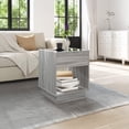 thumbnail image 1 of Mesa auxiliar cuadrada gris Haifa con luz LED decorativa efecto infinito para sala o recamara, 1 of 7
