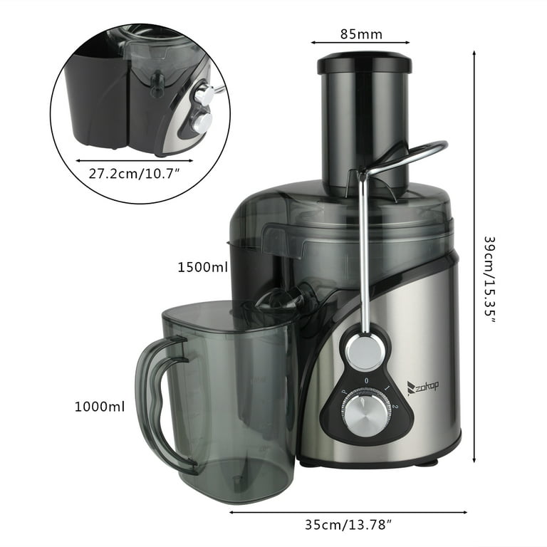 Juicer Machines, Easy Clean Electric Juice Extractor with Wide Mouth, 800W  Stainless Steel Centrifugal Juicer with Juice Container, Blender for Fruit  Vegetable, Anti-drip, BPA-Free, I7597 