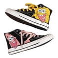 thumbnail image 5 of 2024 Otoño Nuevo Bob Esponja Pantalones Cuadrados Zapatos de Pato Mandarín Nicho de Modificación Explosiva Zapatos de Lona Altos Originales Zapatillas de Deporte de Pareja de Estudiantes, 5 of 5