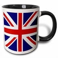 thumbnail image 2 of 3dRose, British Flag - red white blue Union Jack Great Britain United Kingdom UK England English souvenir GB, 11oz Two-Tone Black Mug, 2 of 2