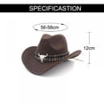 thumbnail image 2 of Chapeau de Cowboy Western à Large Bord pour Femmes/hommes, 2 of 3