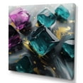 thumbnail image 2 of Designart "Purple And Green Colorful Impressions II" Abstract Painting Canvas Art Print, 2 of 5
