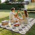 thumbnail image 5 of Fsddascl Brown Grey Outdoor Rug for Patio/Deck/Porch, Non-Slip Large Area Rug 4 x 6 Ft, Modern Abstract Geometric Contemporary Indoor Outdoor Rugs Washable Area Rugs, Reversible Camping Rug Carpet, 5 of 5