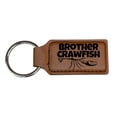 thumbnail image 2 of Keychain - Rectangle - Brother Crawfish - Leather, 2 of 4