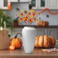 thumbnail image 1 of Ramo de Hojas de Arce Aterciopeladas | Decoración de Halloween con Tallo Floral de Plástico Naranja para La Cosecha Otoñal | Decoración Reutilizable para Fiestas | Adorno para Florero | Decoración de, 1 of 6
