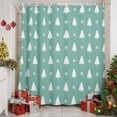 thumbnail image 3 of Christmas Trees Shower Curtain, Xmas Snowflakes Winter Pine Tree Green Waterproof Fabric Shower Curtains with 12 Hooks, Bathroom Curtain Set for Bathroom Accessories Decor, 72 x 84 Inches, 3 of 9