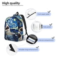 thumbnail image 4 of Lsque Vintage Starry Sky Shark Pattern Canvas Daypack, Durable Backpack, High-quality Versatile Backpack,Vintage Compact Backpack-Medium, 4 of 6