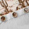 thumbnail image 4 of Manfei Rustic Cowboy Blackout Curtains,Western Cactus Window Curtains Pack of 2 (38x45 Each),Orange Brown, 4 of 5