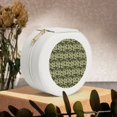 thumbnail image 6 of Yiaed Green Snake Print Travel Jewelry Case Bridesmaid Gift Boxes Jewelry Travel Organizer Small Round Jewelry Box Mini Storage-White, 6 of 7