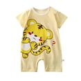 thumbnail image 1 of MIASHUI Baby Short Sleeved Rompers Boys Girls Cute Print Bodysuits Everyday Wear,Yellow,0-3 Months, 1 of 3
