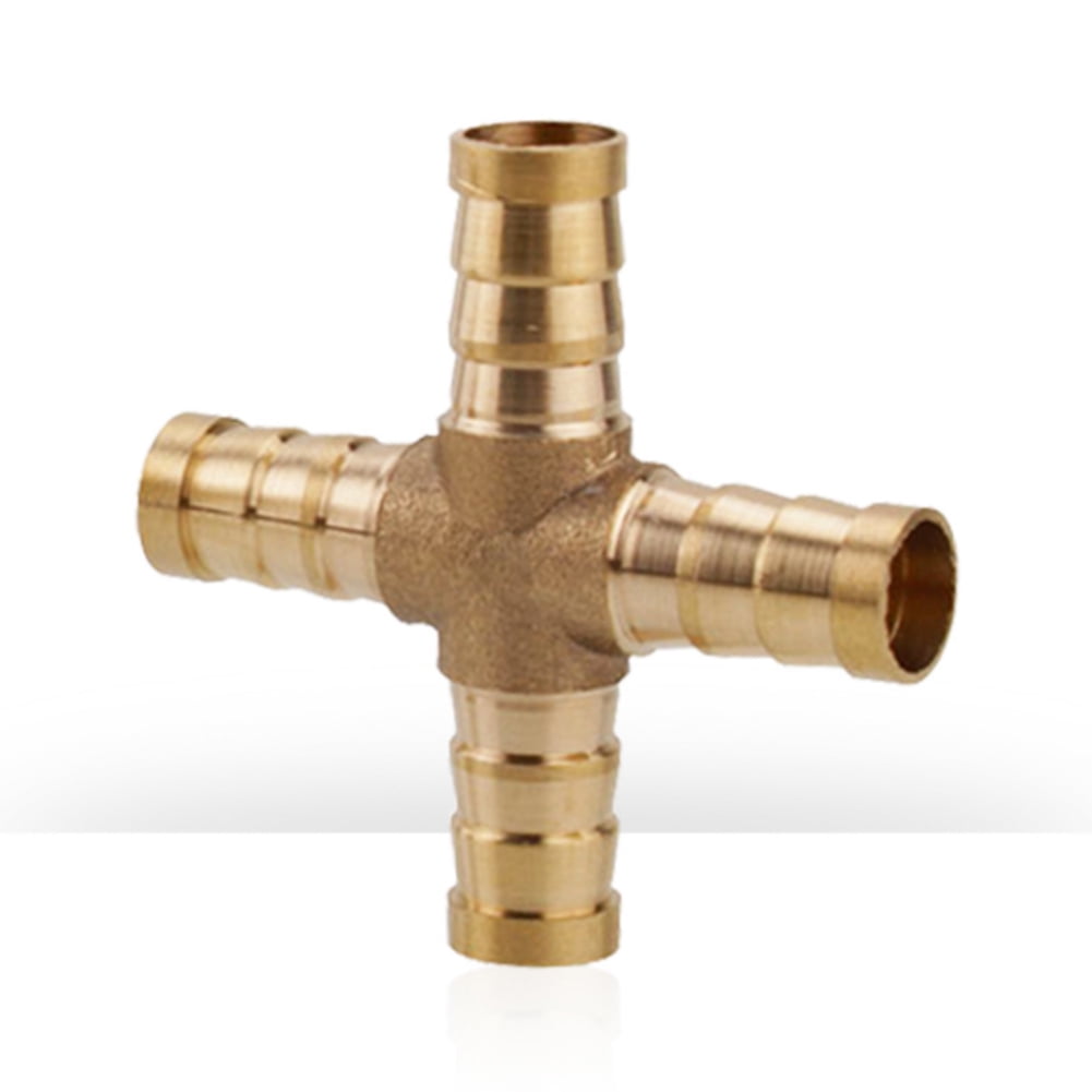 Shininglove 10Pcs Brass Hose Barb, Φ8 Reducer Barbed Splicer Mender