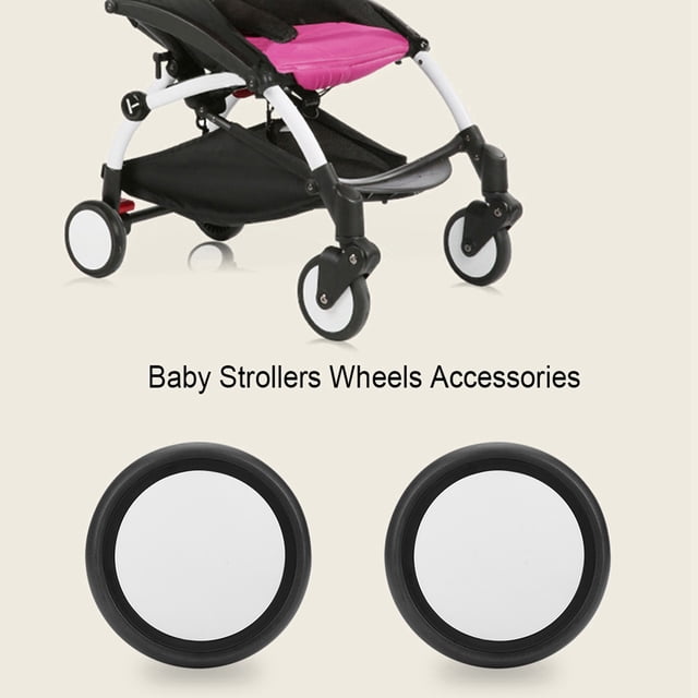 Ruedas Para Cochecito De Bebé: Material De Goma Altamente Duradero, Juego Completo, Rotación De 360 grados, Fácil Instalación, Compatible Con La Mayoría De Las Marcas