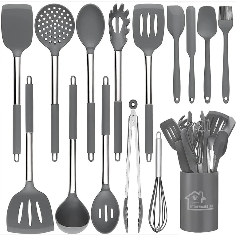 Silicone Cooking Utensils Set, PASUTEWEL 15 Piece Silicone Cooking