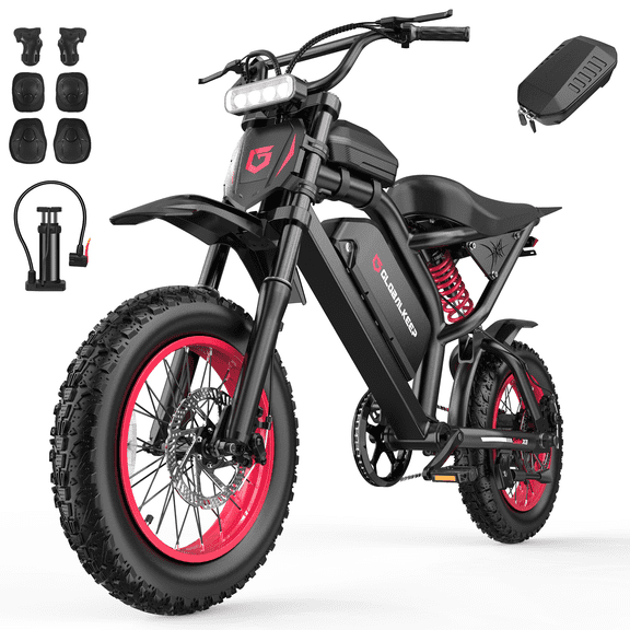 16" Electric Dirt Bike Ebike for Teens, 1000W Motor 1500W Peak, 48V 17.5Ah Removable Battery, 16x3" Fat Tire, Full Suspension, UL2849 Certified, Red