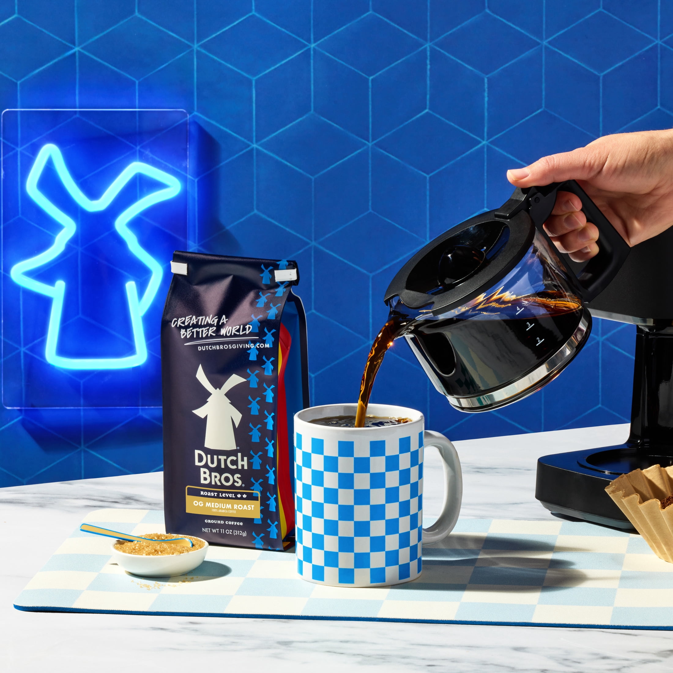 (6 pack) Dutch Bros® OG Medium Roast, Ground Coffee, Bagged 11oz