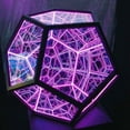 thumbnail image 3 of Infinity Dodecahedron Color Art Light Fantasy Geometry Space LED Art Lamp USB Charging Adjustable Color Decor Night Lamp, 3 of 5