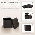thumbnail image 2 of Storage Ottoman Toy Chest Folding Footrest Stool Seat .&#X.&#X.Linen Grey ( ), 2 of 7