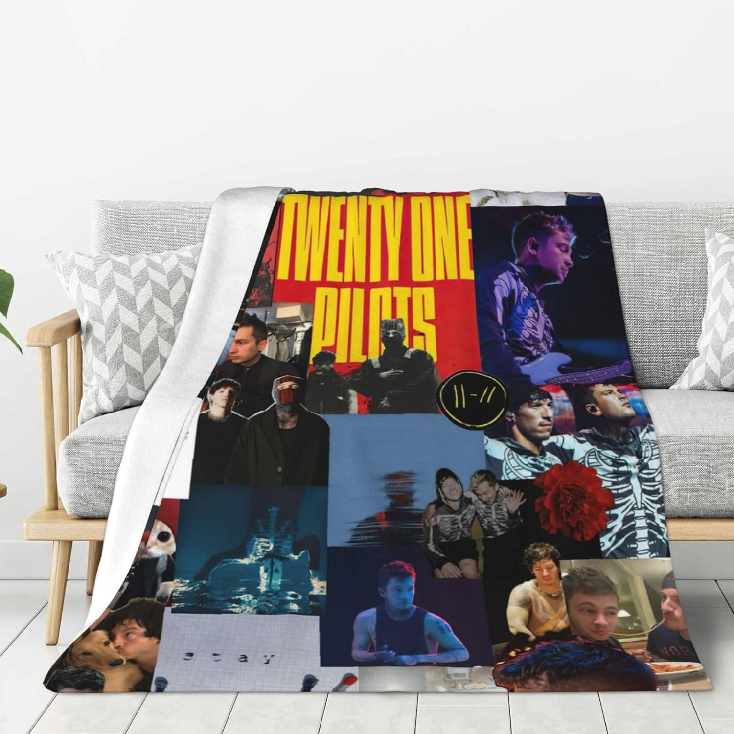 Flannel Blanket Twenty and One Music Pilots Nap Blanket Air Conditioning Blankets Couch Bed Office Blankets Soft and Cozy 40"X30"