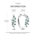 thumbnail image 3 of MULA European Original Snake 925 Sterling Silver Hoop Earrings Green AAA CZ Wrap For Women Jewelry Birthday Gift, 3 of 7