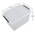 thumbnail image 2 of Leendines 4 Pack Clear Plastic Storage Bins, 30 Quart Plastic Storage Boxes with Wheels, 2 of 4