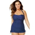 thumbnail image 1 of Swimsuits For All Women's Plus Size Adjustable Sheath One Piece Swimsuit 22 Navy Mint, 1 of 3