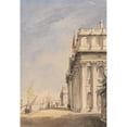 thumbnail image 2 of James Holland 14x18 Gold Ornate Wood Frame and Double Matted Museum Art Print Titled - The Facade of the Royal Naval College, Greenwich, 2 of 4