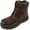 Brown, variant on Men's Winter Boots Ankle Faux Fur Full Lined Lace up Side Zipper Shoes