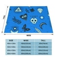 thumbnail image 4 of XMXT Flannel Throw Blanket for Couch, Skeleton Moon Blue Illustration Bed Sofa Decor Blankets for Home Bedroom, 60 x 50 inches, 4 of 9