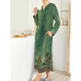 thumbnail image 2 of KISSGAL Women Long Nightgown V Nek Nightshirt Sleepwear Full Length Sleepshirt with Pockets Long Sleeve Sleep Dress, 2 of 6