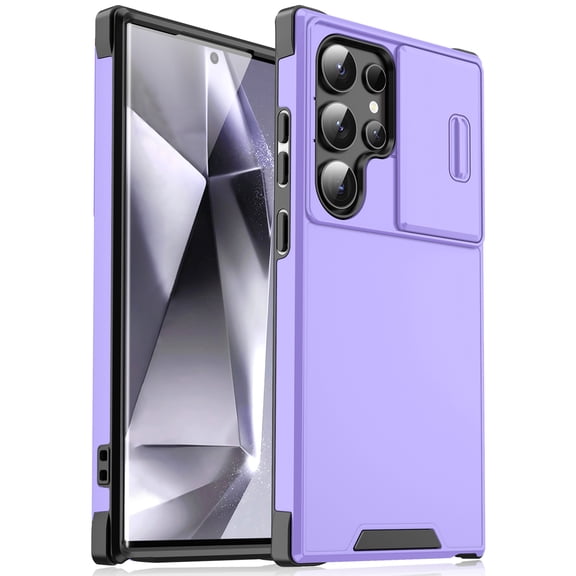 Allytechgroup for Samsung Galaxy S26 Ultra Case with Sliding Camera Lens Protector, Hard PC Back Cover Shockproof Drop Protection Anti-Scratch Phone Case for Samsung Galaxy S26 Ultra, Purple