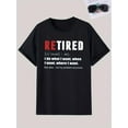 thumbnail image 2 of T-shirts Graphiques à Col Rond 'Retirés', T-shirts Décontractés, Manches Courtes Confortables, Vêtements d'Été pour Hommes, 2 of 8