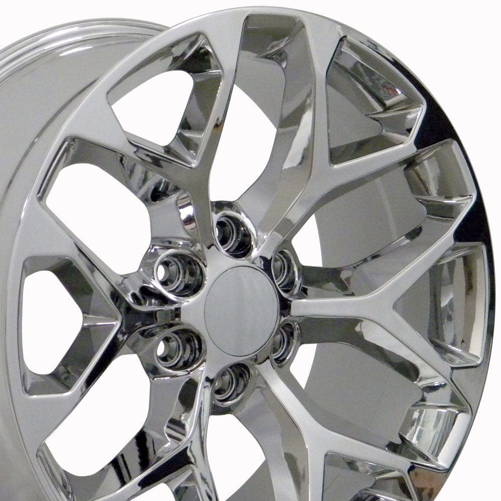 New Chrome Wheel For 99 18 Chevy Silverado Snowflake Inch 6 Lug Chrome Walmart Com
