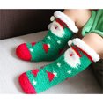 thumbnail image 5 of Generic Clearance Sock for Boys Baby Girl Christmas Santa Deer Ankle Crew Socks with Grips Toddler Kids Unisex Lined Warm Thick Cotton Xmas Socks for Personality Leisure Classic(One Size,Green), 5 of 5