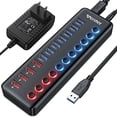 thumbnail image 2 of Concentrador USB 3.0 alimentado, divisor de concentrador USB de 11 pue, 2 of 2