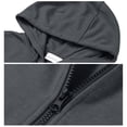 thumbnail image 5 of Delconic Womens Fleece Lined Zip Up Hoodie Long Sleeve Drawstring Hooded Sweatshirt Loose Fit Casual Jacket Outerwear Dark Gray L, 5 of 5