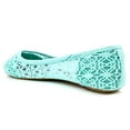 thumbnail image 5 of Charles Albert Women's Breathable Crochet Lace Ballet Flat in Mint Green Size 8, 5 of 6
