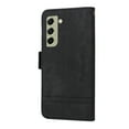 thumbnail image 3 of for Samsung Galaxy S21 FE Flip Case, Slide Card Pocket Premium PU Leather Folio Flip with Design Card Slots Wrist Strap Shockproof Kickstand Magnetic Protective Cover for Samsung S21 FE, Black, 3 of 15