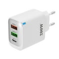 thumbnail image 2 of EU Standard Multi-Port USB Charger, 1C+2U Fast Charging Power Adapter, Smart Protocol, Universal Voltage, Over-Voltage Protection, Portable Charger for US Home Travel Mobile Devices, 2 of 6