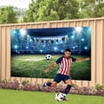 thumbnail image 4 of Soccer Field Backdrop Wall Banner Tapestry Photography Background for Themed Party Decorations Multiple Sizes, 4 of 5