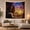 Rock Tomb, variant on Floral Garden Sunrise with Sunset Empty Tomb Right, Mystical Fantasy for Space Lovers, Galaxy Room Decor, Mother'S Day Gift, Tapestry Wall Hanging for Bedroom and Dorm