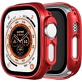 thumbnail image 1 of KOMI Compatible for Apple Watch Ultra/Ultra 2 49mm Case Hard PC [Without Screen Protector], Ultra-Thin Lightweight Shockproof for Women Men Bumper Case for Apple Watch 49mm Ultra 2(Red), 1 of 5