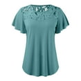 thumbnail image 5 of TYGHBN Womens Fashion Casual Top Crew Neck T Shirts Summer Short Sleeve Casual Loose Top Womens Loose Fit Running Tops Tops Women Casual Womens Short Sleeve Shirt Stripe Tee Short Sleeve Western Tops, 5 of 6