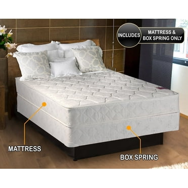 Natures Dream Plush Medium Firm Eurotop (Pillow Top) King Size (76"x80"x10") Mattress and Box Spring Set - Fully assembled, Orthopedic, Longlasting and Superior Quality by Dream Solutions USA