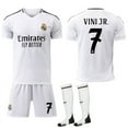 thumbnail image 1 of 2024-2025 Real Madrid Home Kids Adult Football Shirt with Socks No.7 VINI JR No.7 VINI JR, 1 of 2