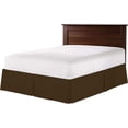 thumbnail image 3 of 1 Piece Box Pleated with Split Corners 100% Egyptian Cotton Bed Skirt 1000 Thread Count 12" Inch Drop Easy Fit Luxury Bedding Collection King Size (78"X80") - Chocolate Solid, 3 of 6