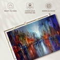 thumbnail image 6 of Elephant Stock City On The River Ii Wall Art - Horizontal Canvas Wall Art - Living Room Wall Decor - Abstract Canvas - Blue And Red Decor By Annette Schmucker - 12" x 8", 6 of 8