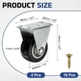 thumbnail image 2 of 1.5 Inch Fixed Caster Wheels, No Bearing Small Non-Swivel Casters Wheels for Furniture Drawers Storage Bins DIY Project - 4Pcs (Black), 2 of 6