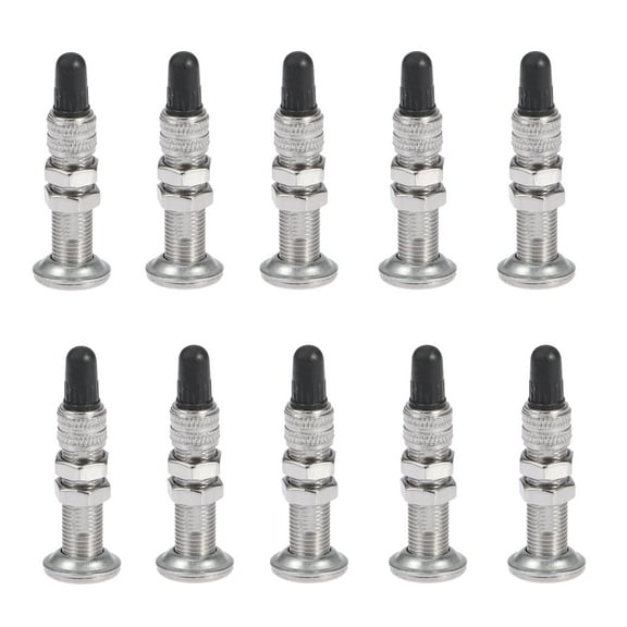 ROSENICE 10Pack Valve Stems for Tubeless Tires Clog Prevention for Cyclists Silver