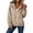 05# Khaki, variant on Ihhxva Jacket for Women Hooded Windbreaker with Drawstring Zip-Up Outerwear, Lightweight Rain Coat Pockets Outdoor Activities S-2XL