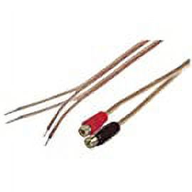 IEC L74224-01 18 AWG Speaker wire pair with RCA Males (Black & Red) 1' - image 3 of 4